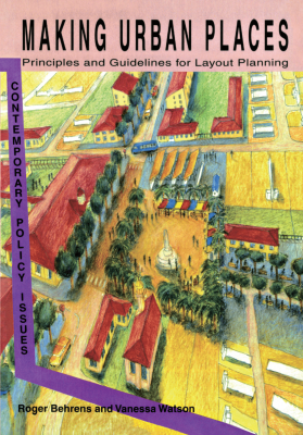 Cover image showing drawing of a town centre seen from above