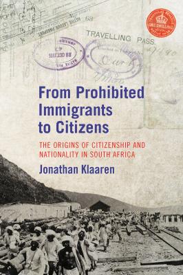 Cover image showing an old historical photograph ofa large group of people with old official passports and permit stamps superimposed on it.