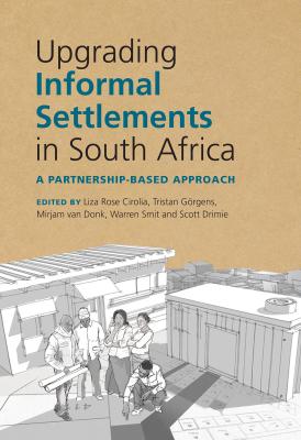 Cover image showing a drawing of a group of people having a meeting in an informal settlement.